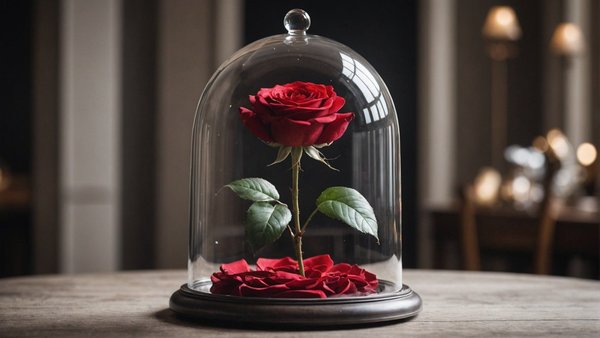 Découvrez la rose éternelle sous cloche: un cadeau intemporel