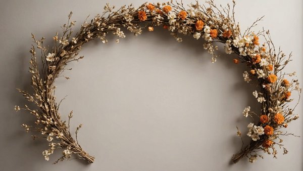 Ajoutez une touche d'élégance avec une couronne murale fleur séchée